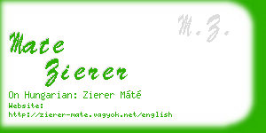 mate zierer business card