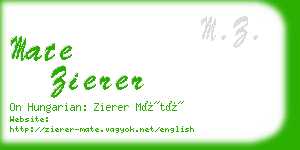 mate zierer business card